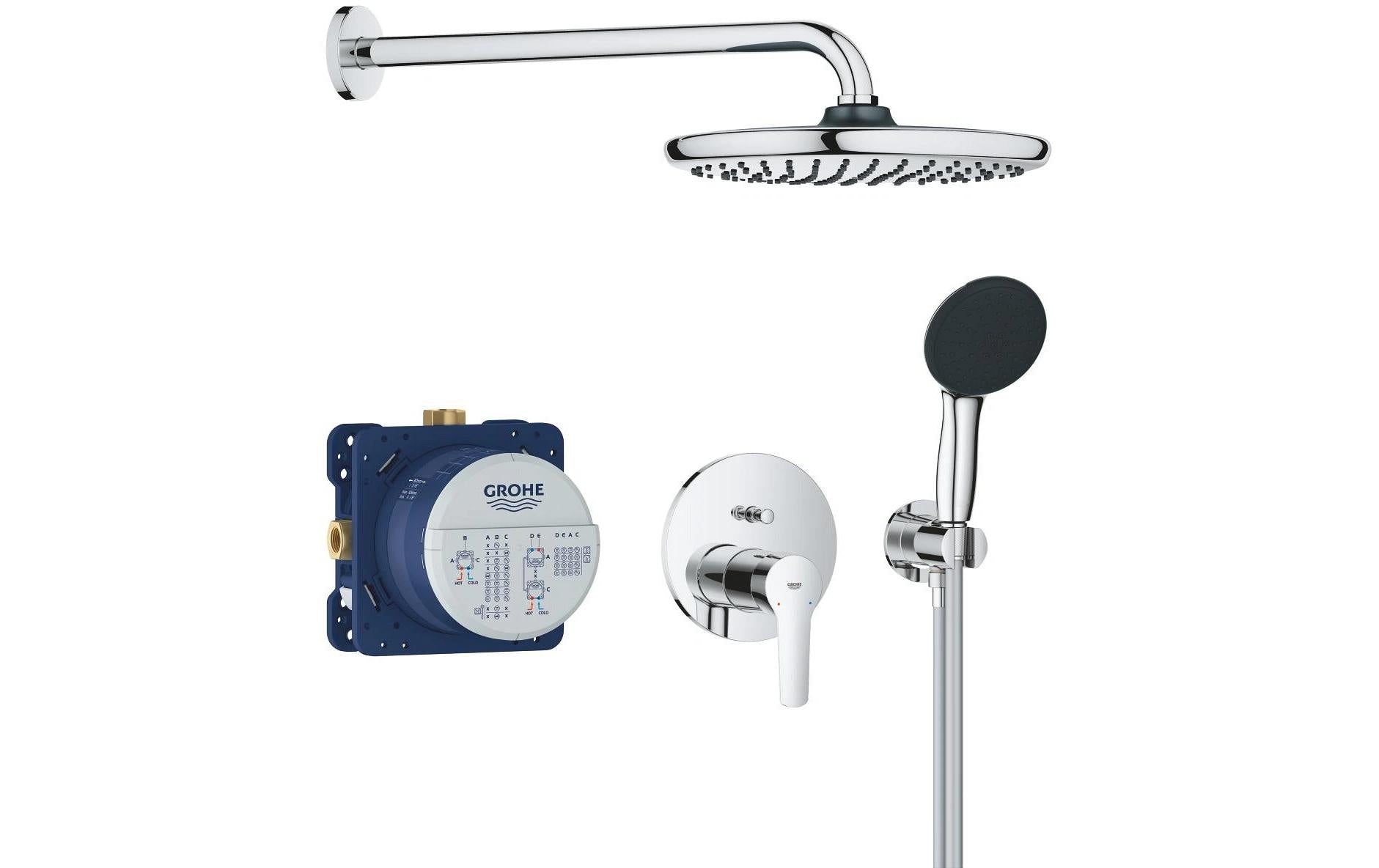 Start UP Duschsystem Set Vitalio Start 250 Kopfbrause, chom