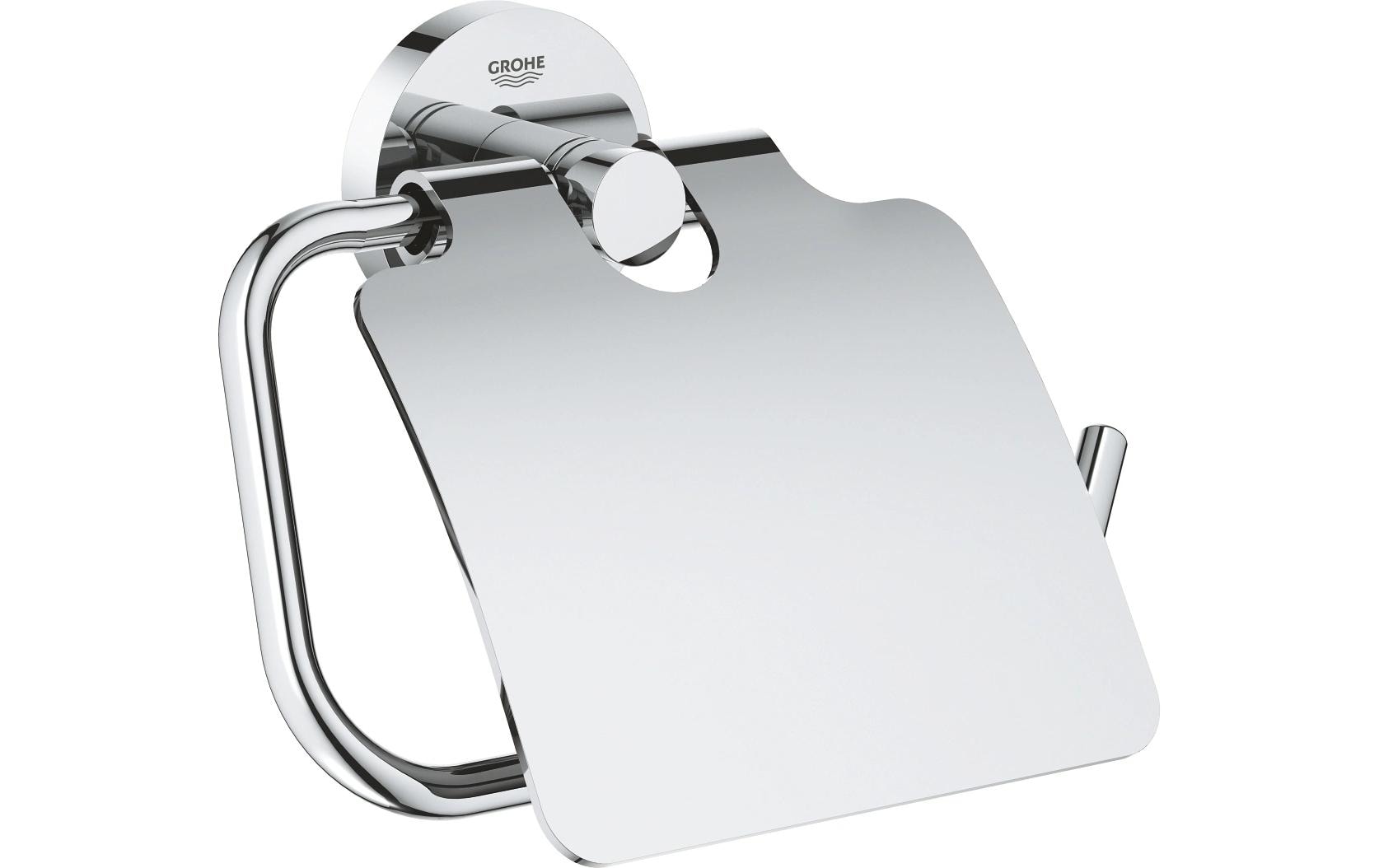 Start Papierhalter mit Deckel chrom, zum kleben oder bohren