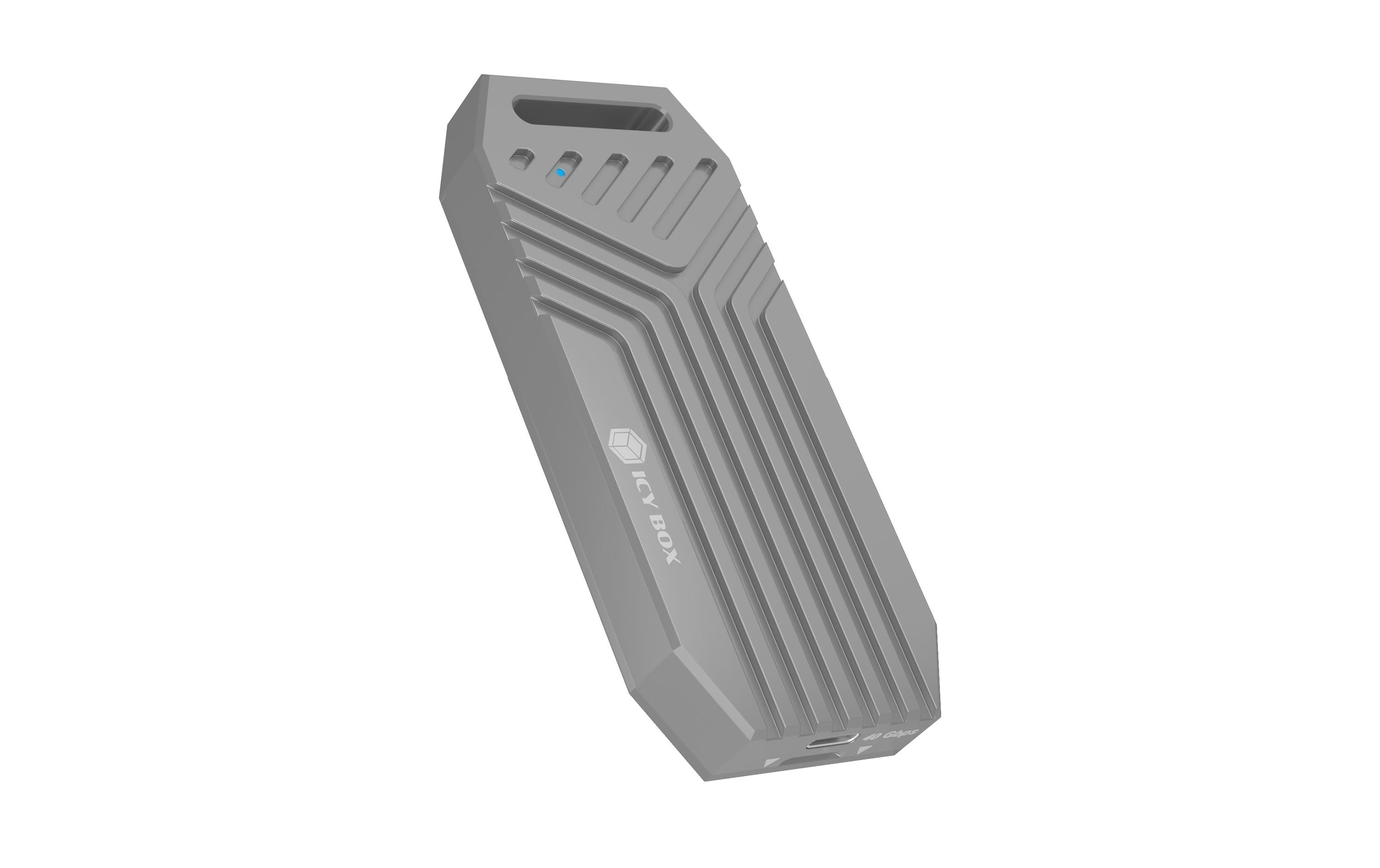 ICY BOX ext. 2.5" Gehäuse IB-1919M-C42 Silber, USB4 Type-C, für SATA NVMe