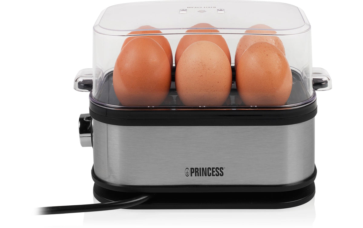 Princess Eierkocher 01.262046.01.001 400 Watt, Edelstahl, 6 Personen