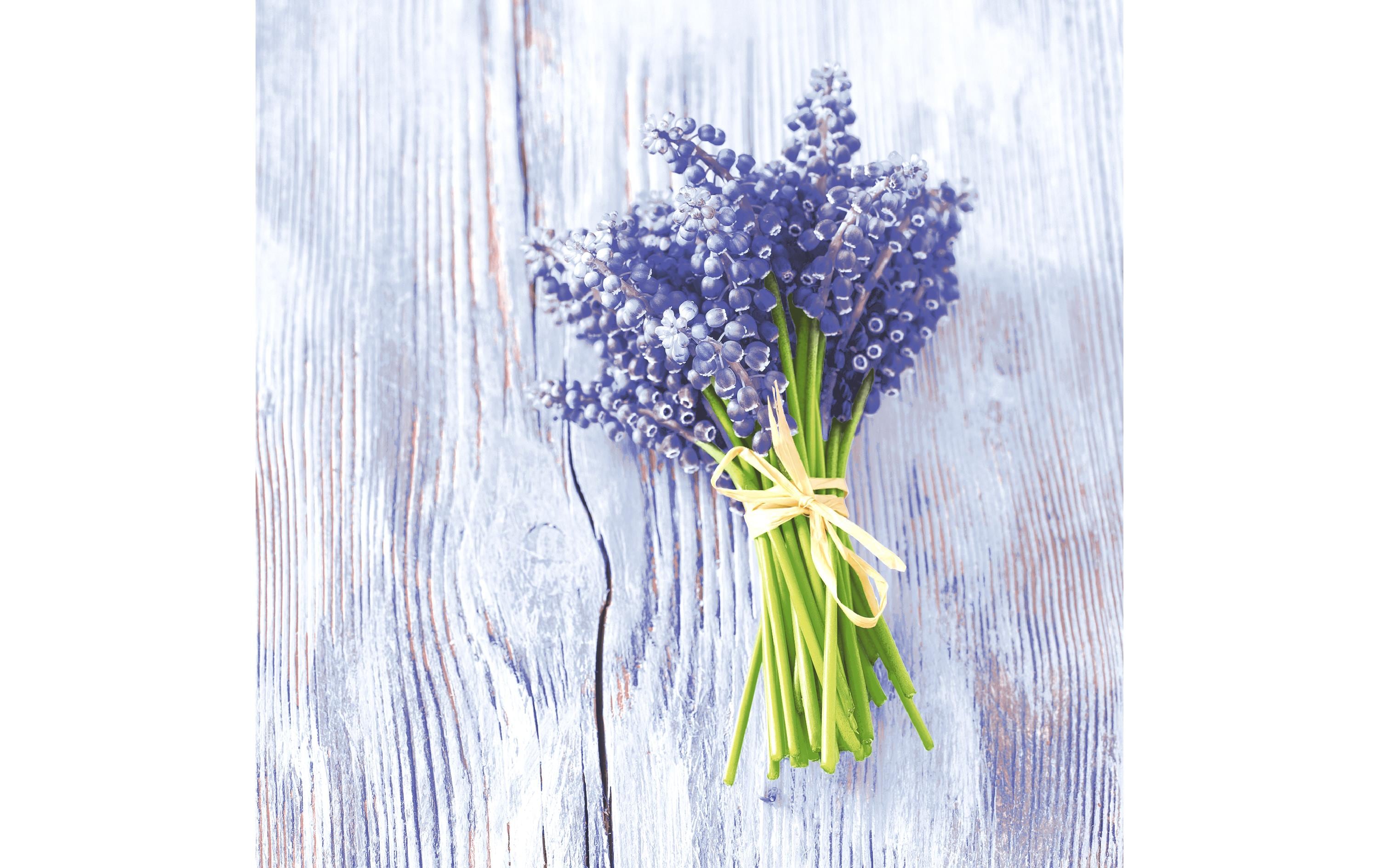 Paper + Design Servietten Muscari bundle 33x33cm, 20 Stück. 3-lagig FSC