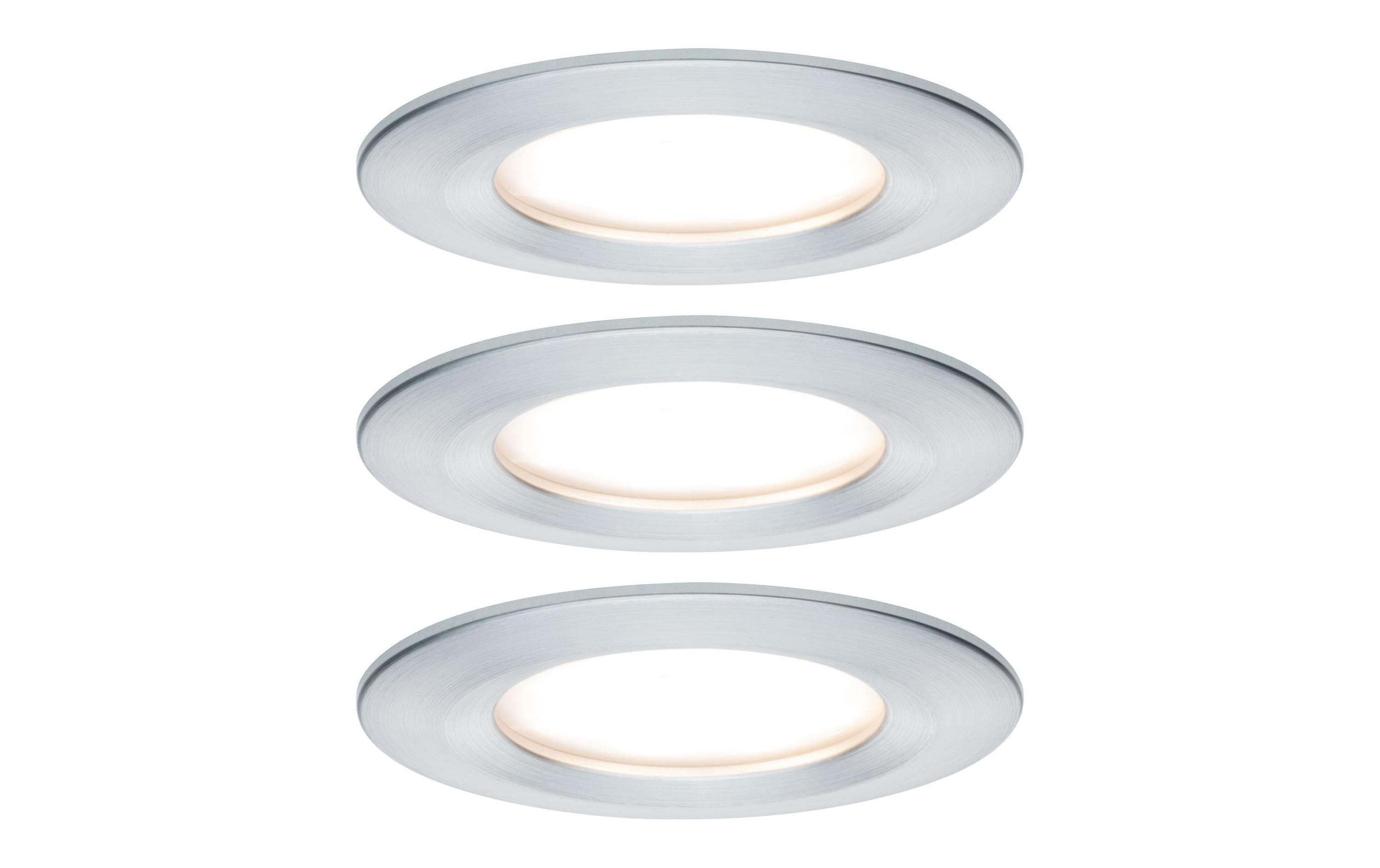 Paulmann EBL Set Nova Plus Coin dim. Starr 3x6W 2700K 230V 51mm Alu geb.