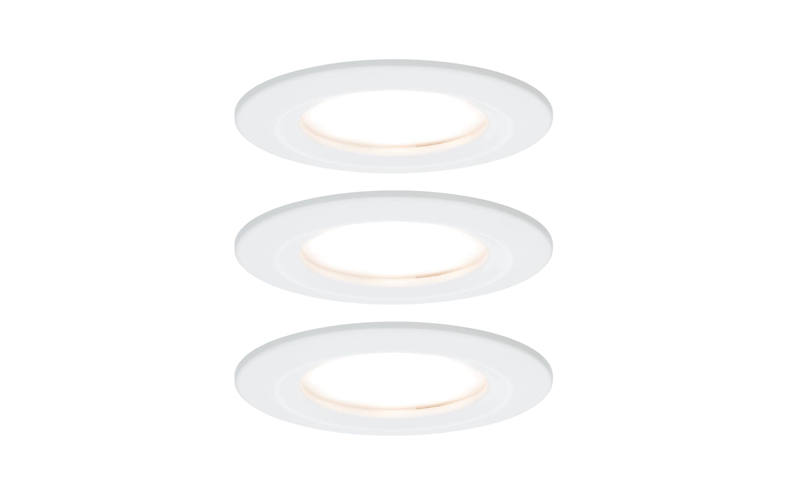 Paulmann EBL Set Nova Coin 3-stepdim starr 3x6W 2700K 230V Weiss matt