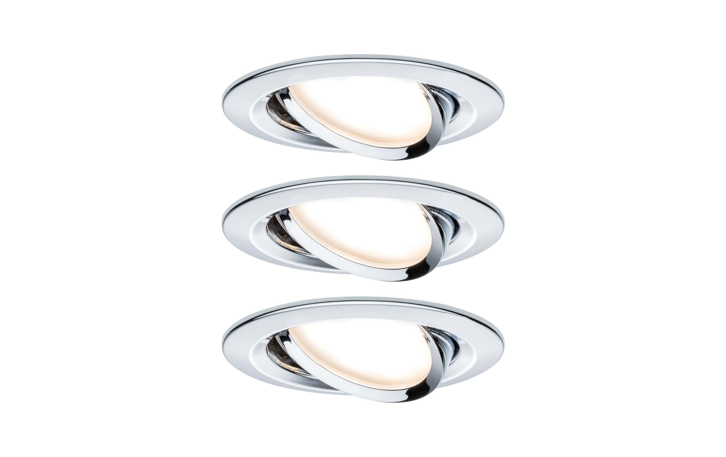 Paulmann EBL Set Nova Coin 3-stepdim 3x6W 2700K 230V Chrom