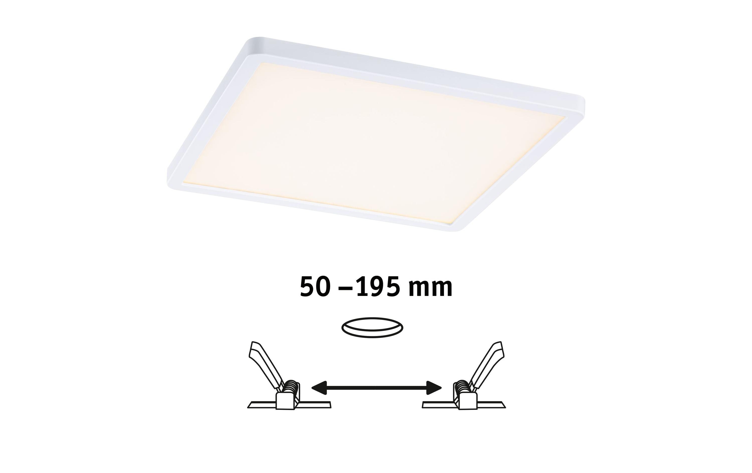 Paulmann Panel Areo VariFit 230x230mm Weiss 20W, 3 Step-Dim-To-Warm, Dimmbar