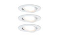 Paulmann EBL Set Nova Coin 3-stepdim 3x6W 2700K 230V weiss matt