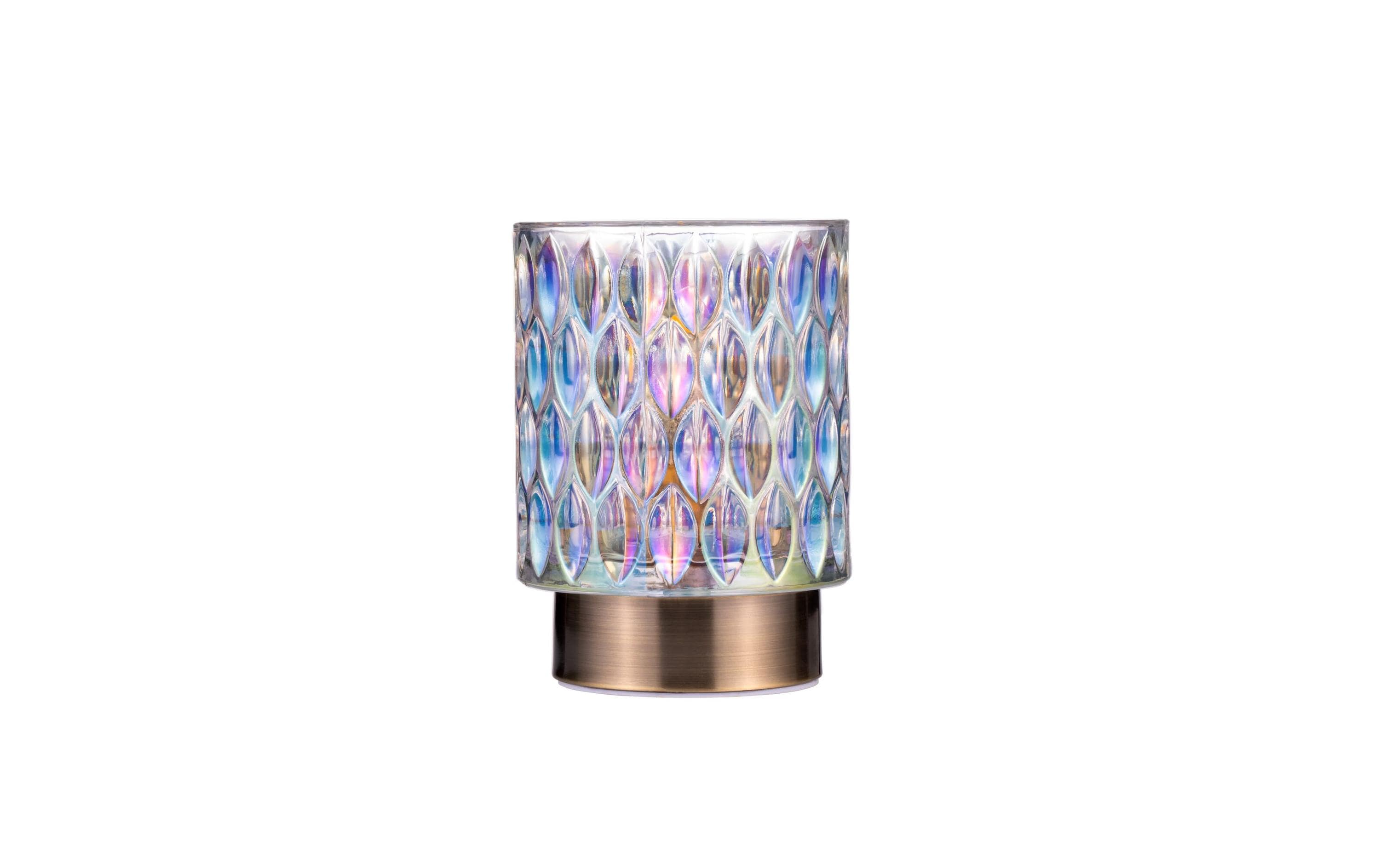 Pauleen Clear Glamour mobile Tischleuchte Timer Batterie Messing