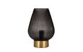 PAULEEN Crystal Gloom Tischleuchte max. 40W, Rauchglas/Messing, E14