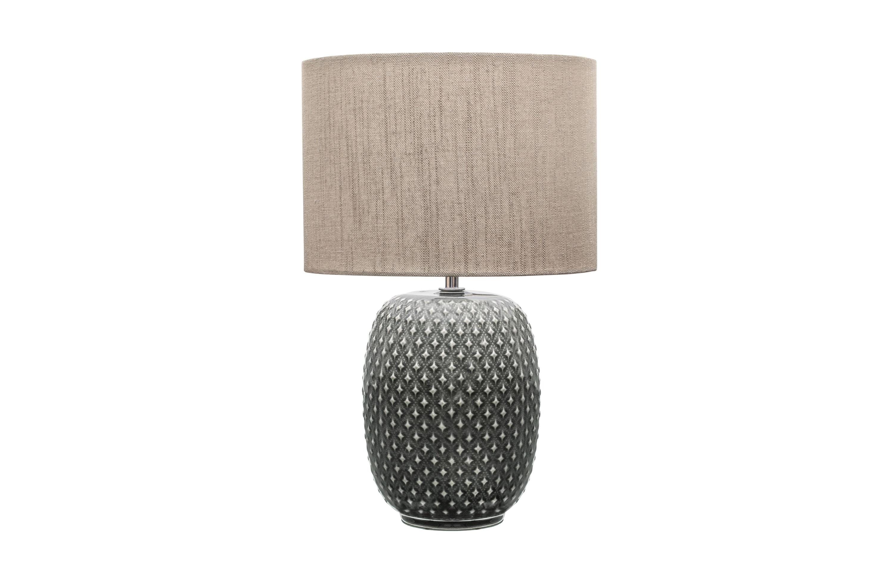 PAULEEN Pretty Classy Tischleuchte max. 60W, Dunklelgrau/Beige, E27