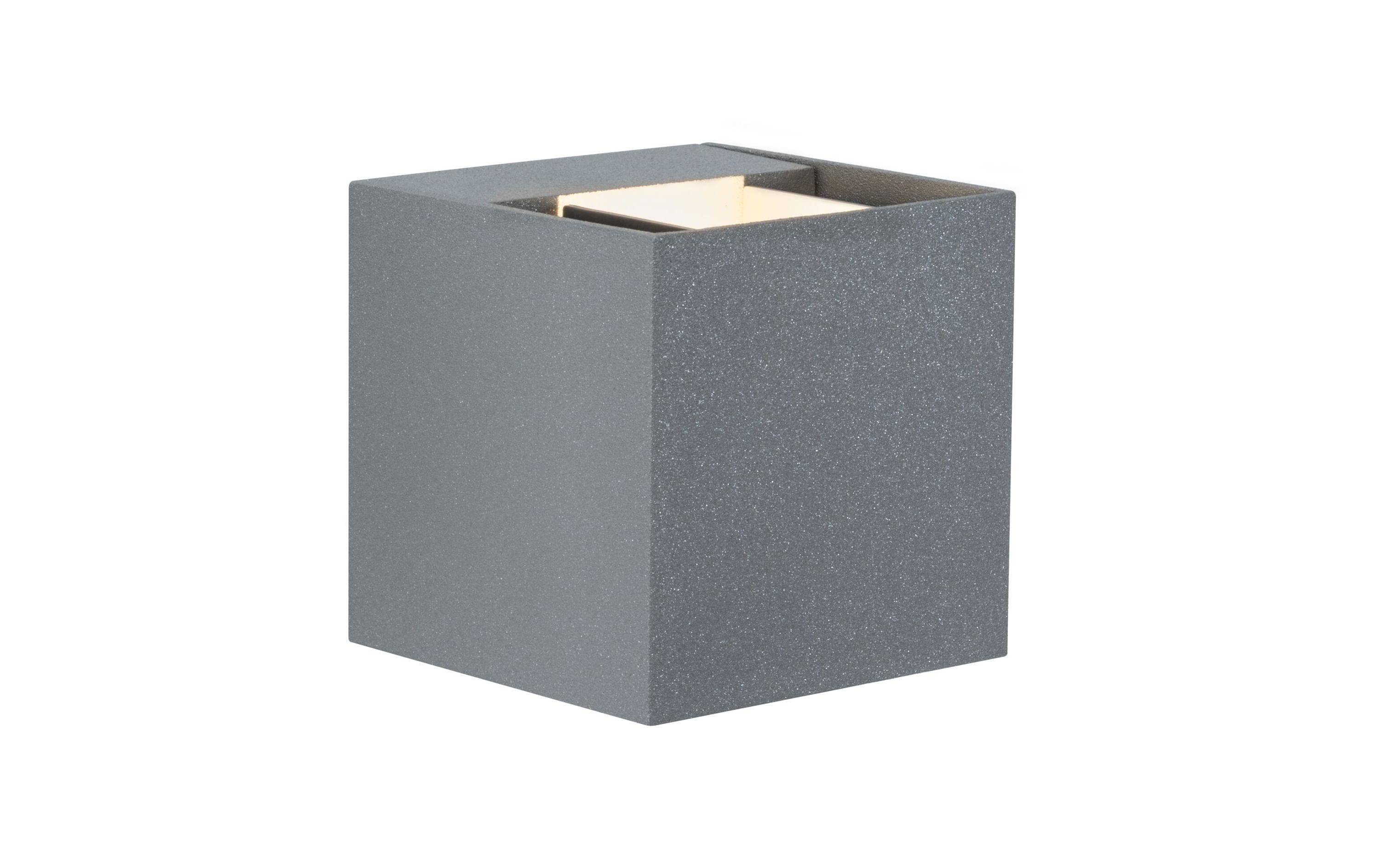 Paulmann Wandleuchte Cybo LED 2x3W 230V IP65 eckig 80x80mm Grau Alu
