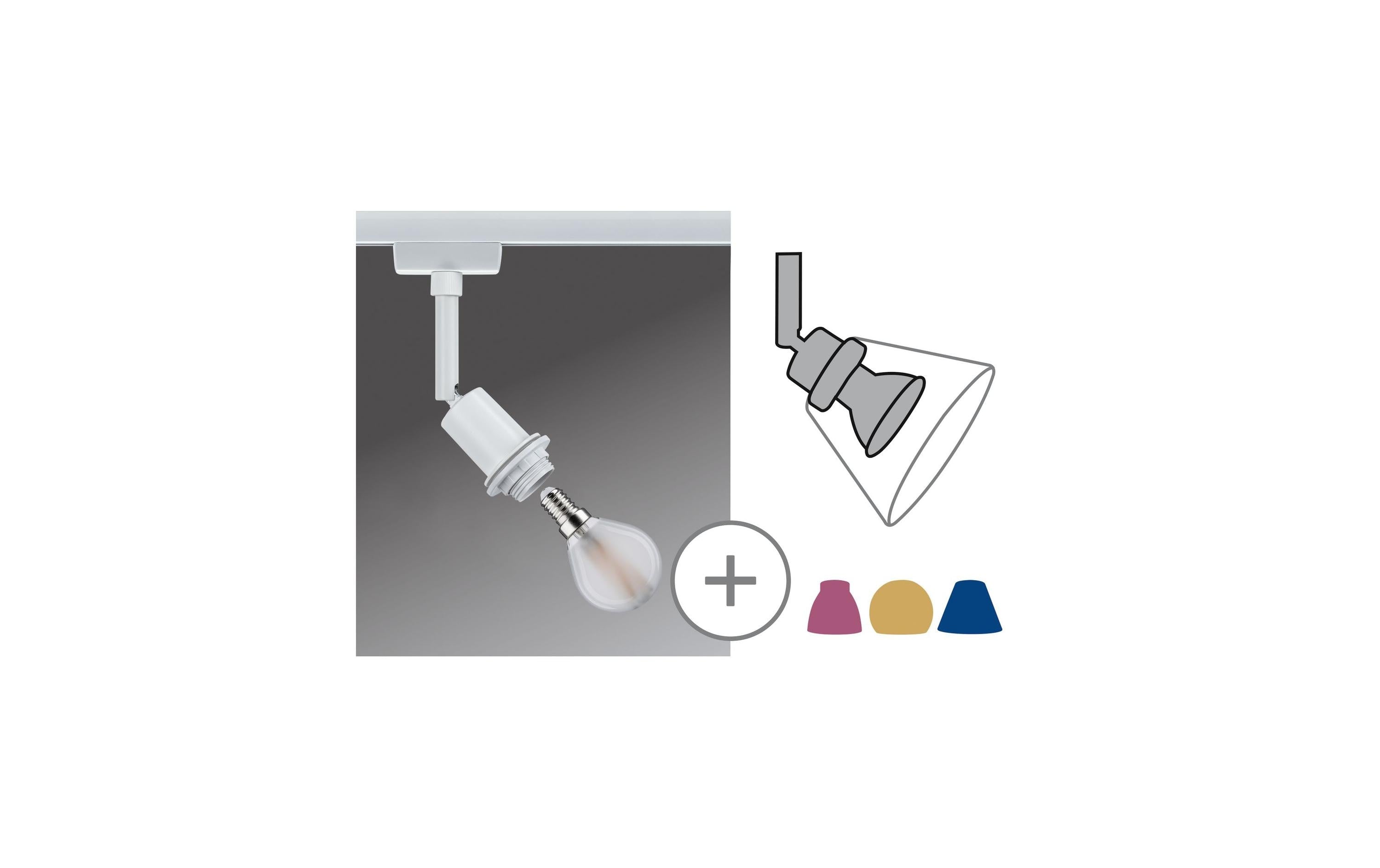 Paulmann URail DecoSystems Spot max. 1x20W, 230V, E14, Weiss