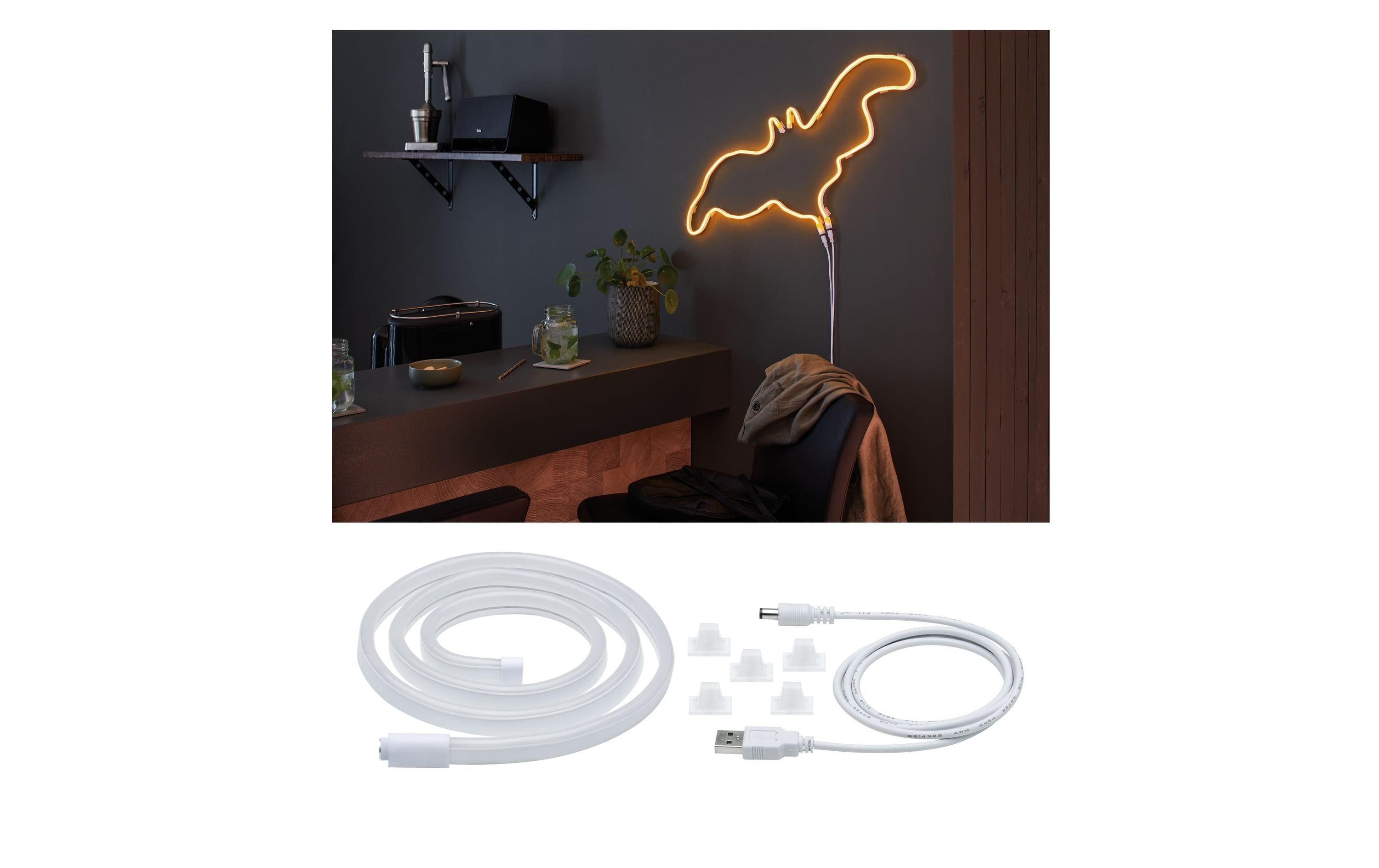 Paulmann LED Stripe Neon Colorflex USB Oran 4.5W, Pink, 10lm, 100cm