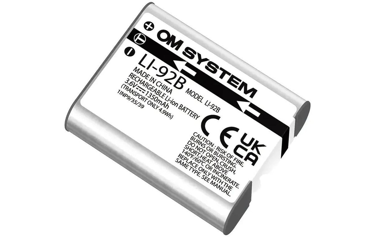 OM SYSTEM LI-92B Lithium Ion Battery for TG-7 / TG-6/ TG-Tracker / DS-9500