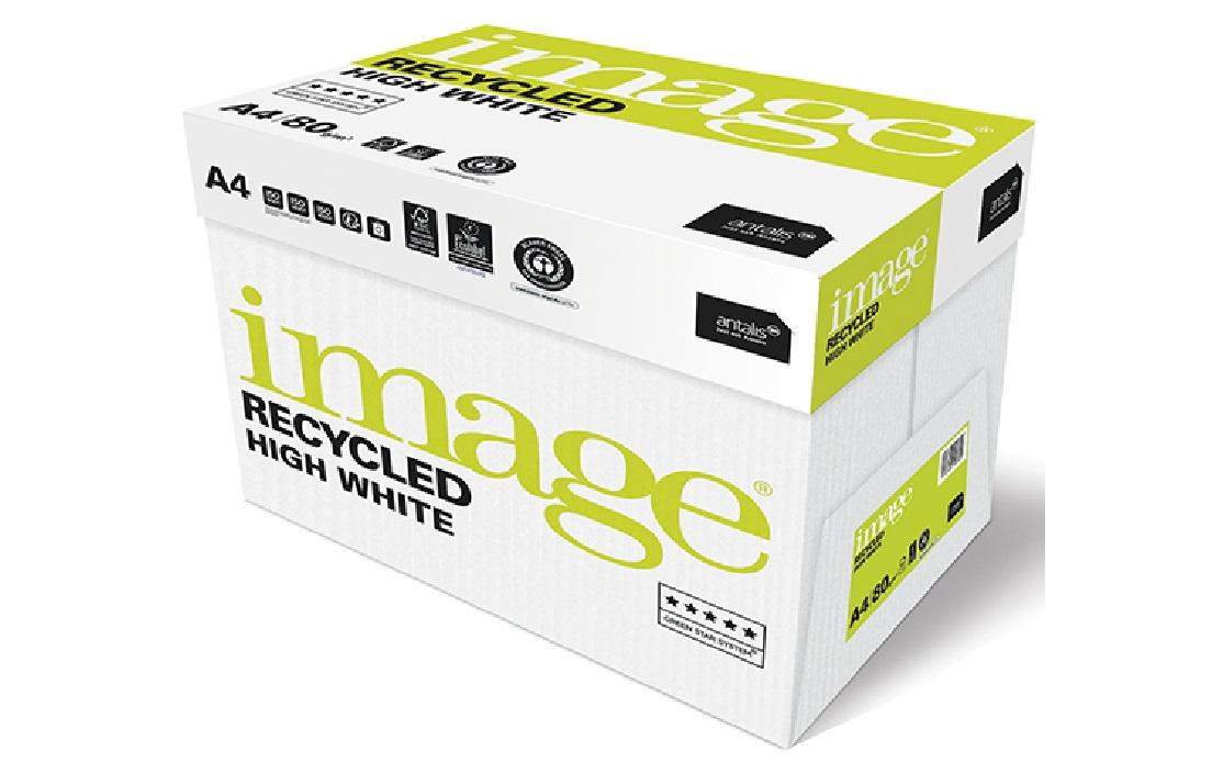Kopierpapier Image Recycled A4 hochweiss, 80g/m², Packung à 2500 Blatt