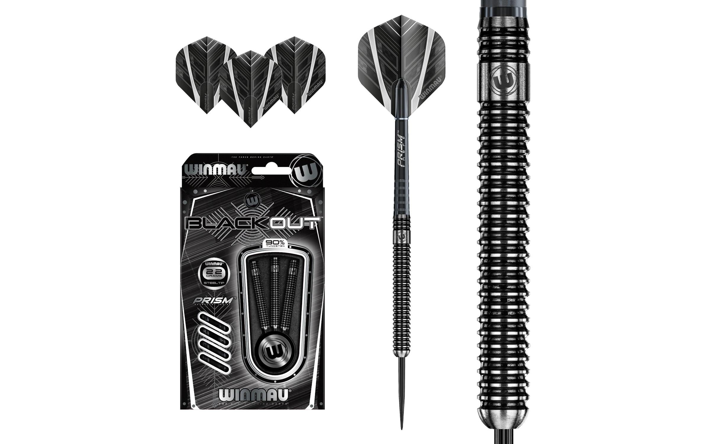 Winmau Steeldart Blackout (1083) 22g 3 Stück