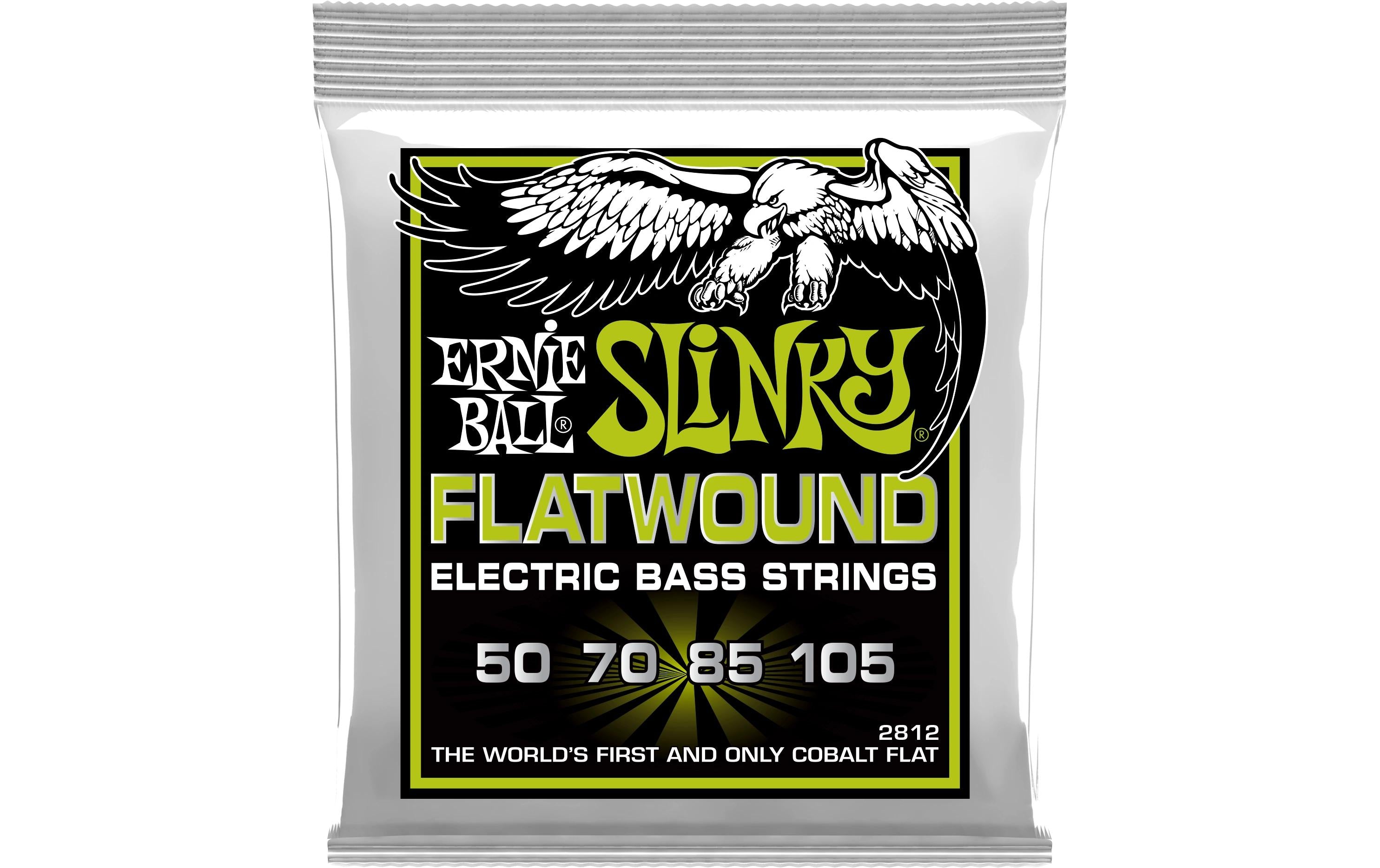 Ernie Ball 2812 Slinky Flatwound E-Bass Saitensatz, Regular 50-105,