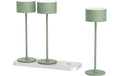 MSCH Akku-Tischleuchte 3er Set Tavolo grün LED 170lm 3000-6500K, IP44, Ladestation