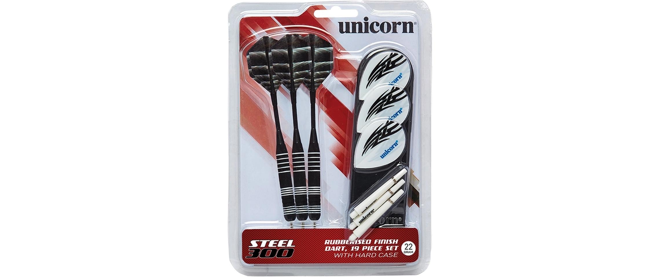 Unicorn Steeldart S300 22g schwarz, 3er-Pack
