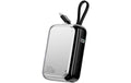 4smarts Powerbank Pocket 10000mAh, 30W, silber, integr. Ladekabel
