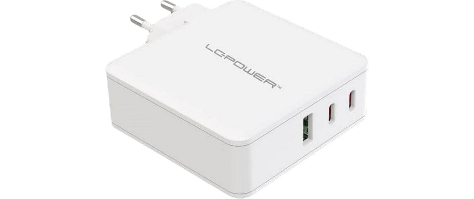 LC-Power LC-GAN-100 Ladegerät mit 100W 2x USB-C, 1x USB-A