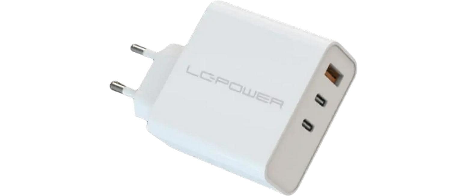 LC-Power LC-GAN-65 Ladegerät mit 65W 2x USB-C, 1x USB-A