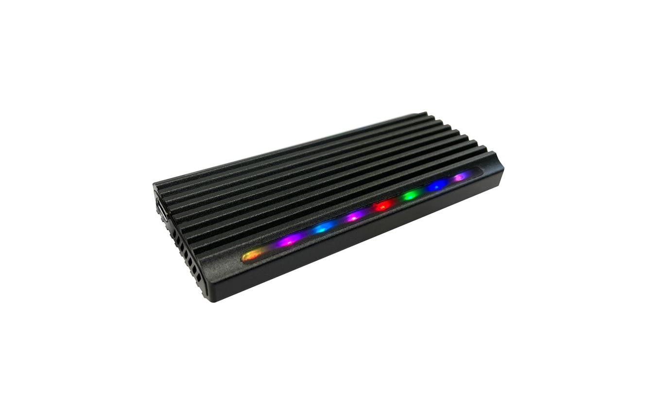 LC-Power ext. M.2 Gehäuse LC-M2-C-NVME-4 Schwarz, USB Type-C, für M.2 SSD, NVME