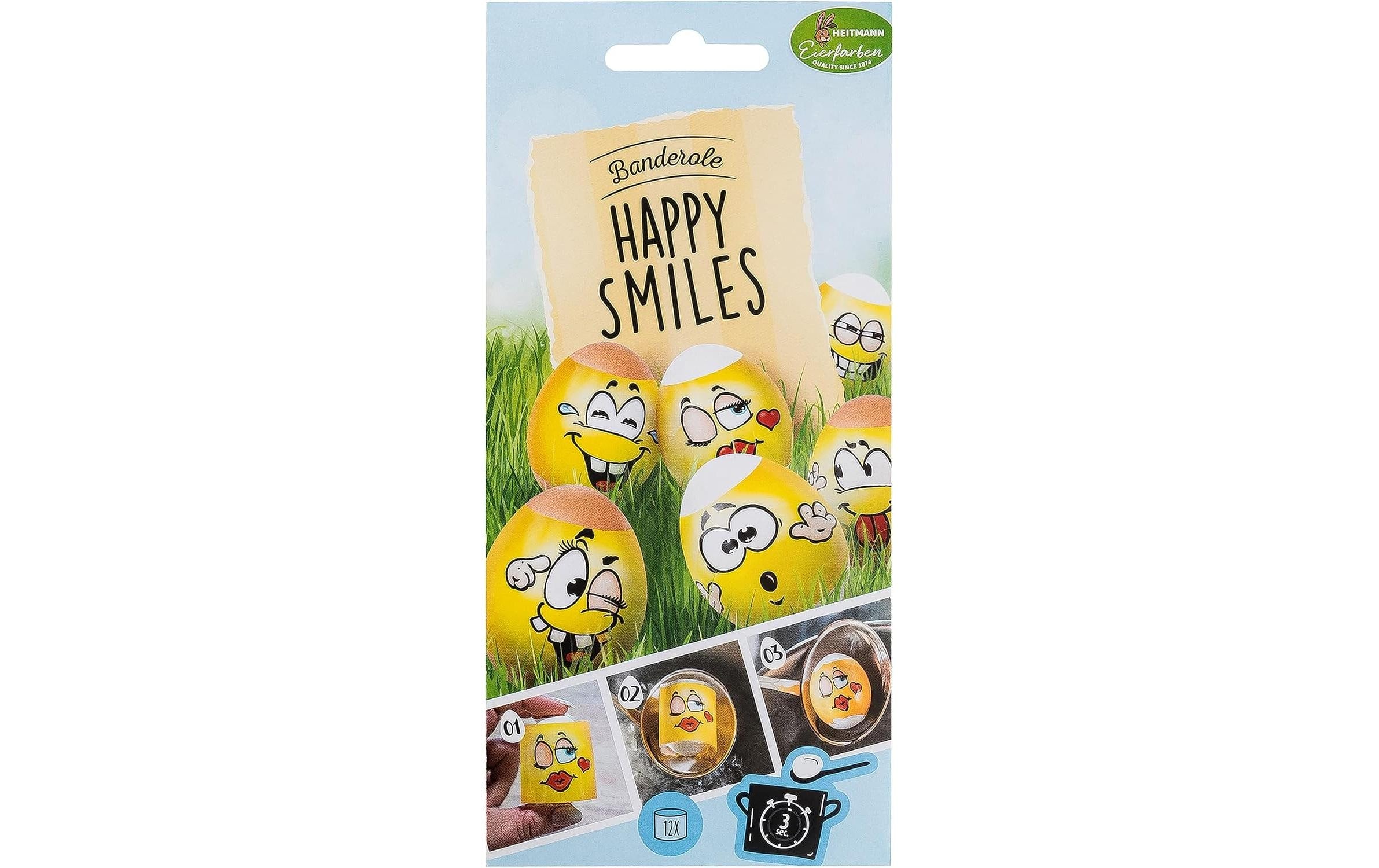 B&H Eierbanderole Happy Smiles 12 Stück