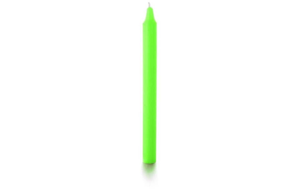 balthasar Stabkerzen 16 Stück, Neon Grün 2.2x27.5 cm (HxD), Brenndauer 10h
