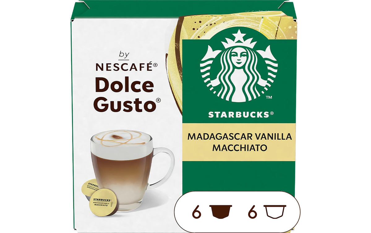 Starbucks Madagascar Vanilla Macchiato 12 Nescafe Dolce Gusto Kapseln