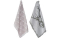 pad  Geschirrtücher Hirsch, 2er Set Oliv-Grau, 50x70 cm, 100% Baumwolle