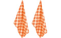 pad Geschirrtücher Chess, 2er Set Orange, 50x70 cm, 100% Baumwolle