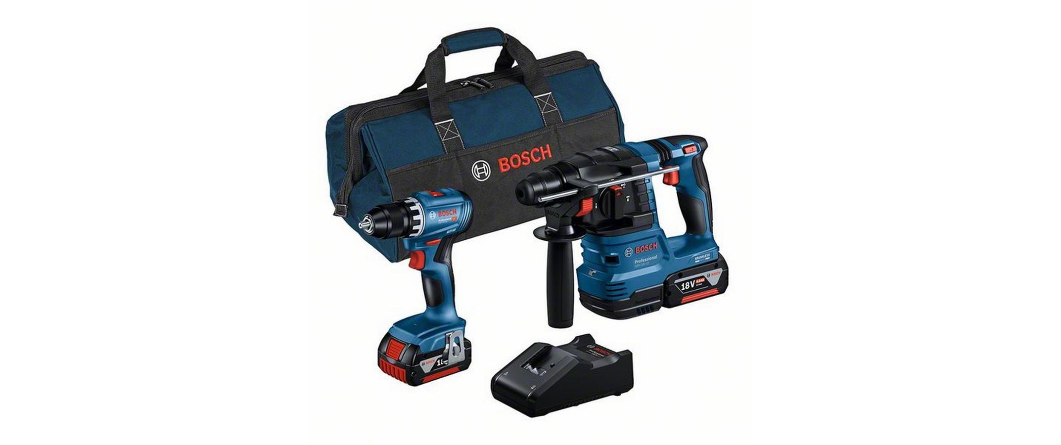 18V Profi Set GSR 18V-45+GBH 18V-22+2x4