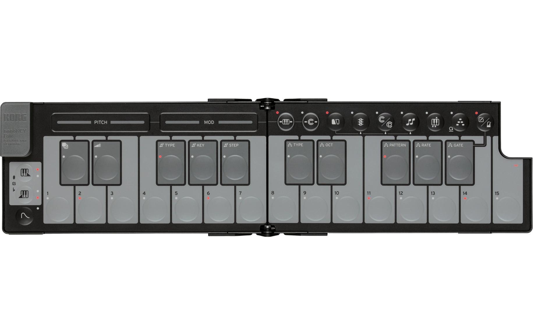Korg nanoKEY Fold Black USB-Controller, 25 Tasten, schwarz, faltbar