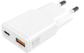 4smarts Netzladegerät PDPlug Slim Duos 30W GaN, 1C+1A, Weiss