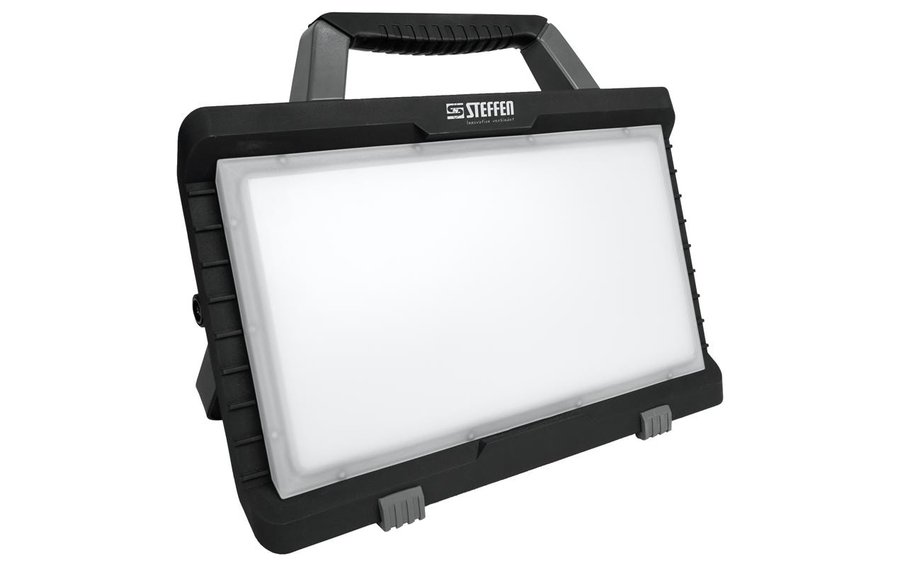 STEFFEN LED Strahler Worklight 50W 4500lm 6500K, IP54,inkl. Akku 5V/2A