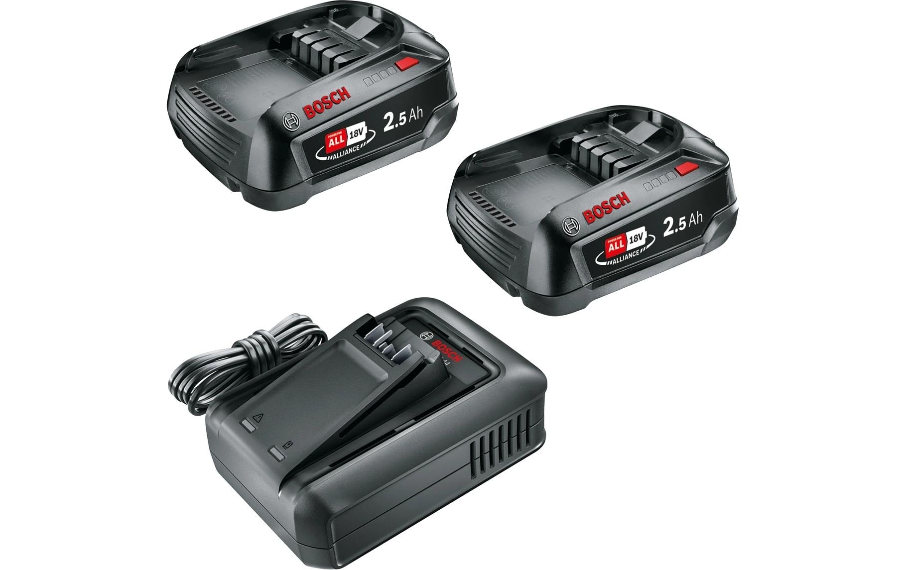 BOSCH Starter Set 18V 2 x 2,5 Ah + AL 18V-44