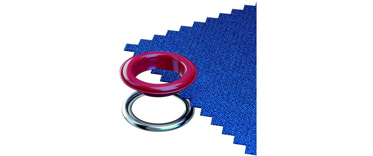 Prym Ösen mit Scheiben , rot-silber 11 mm, 20 Stk., 100% MS