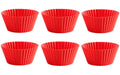 Lékué Muffinförmchen 7cm 6er Set Silikon, Rot