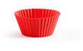 Lékué Muffinförmchen 7cm 12er Set Silikon, Rot