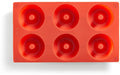Lékué Donutbackform 6 Mulden Silikon, Rot