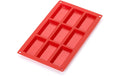 Lékué Financierbackform 9 Mulden Silikon, Rot