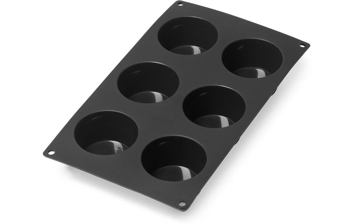 Lékué Muffinbackform 6 Mulden Silikon, Schwarz