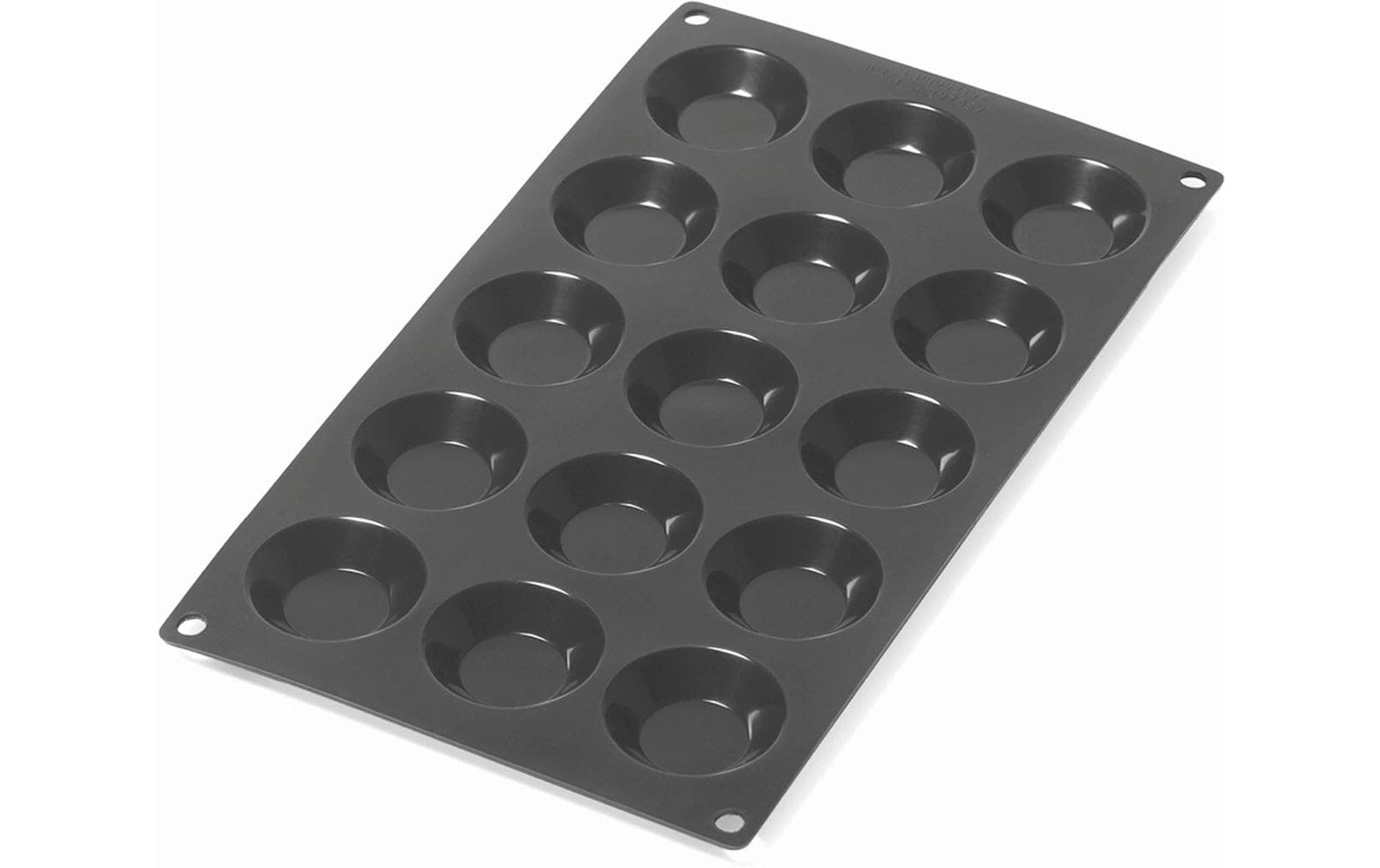 Lékué Tartelettebackform 15 Mulden Silikon, Schwarz