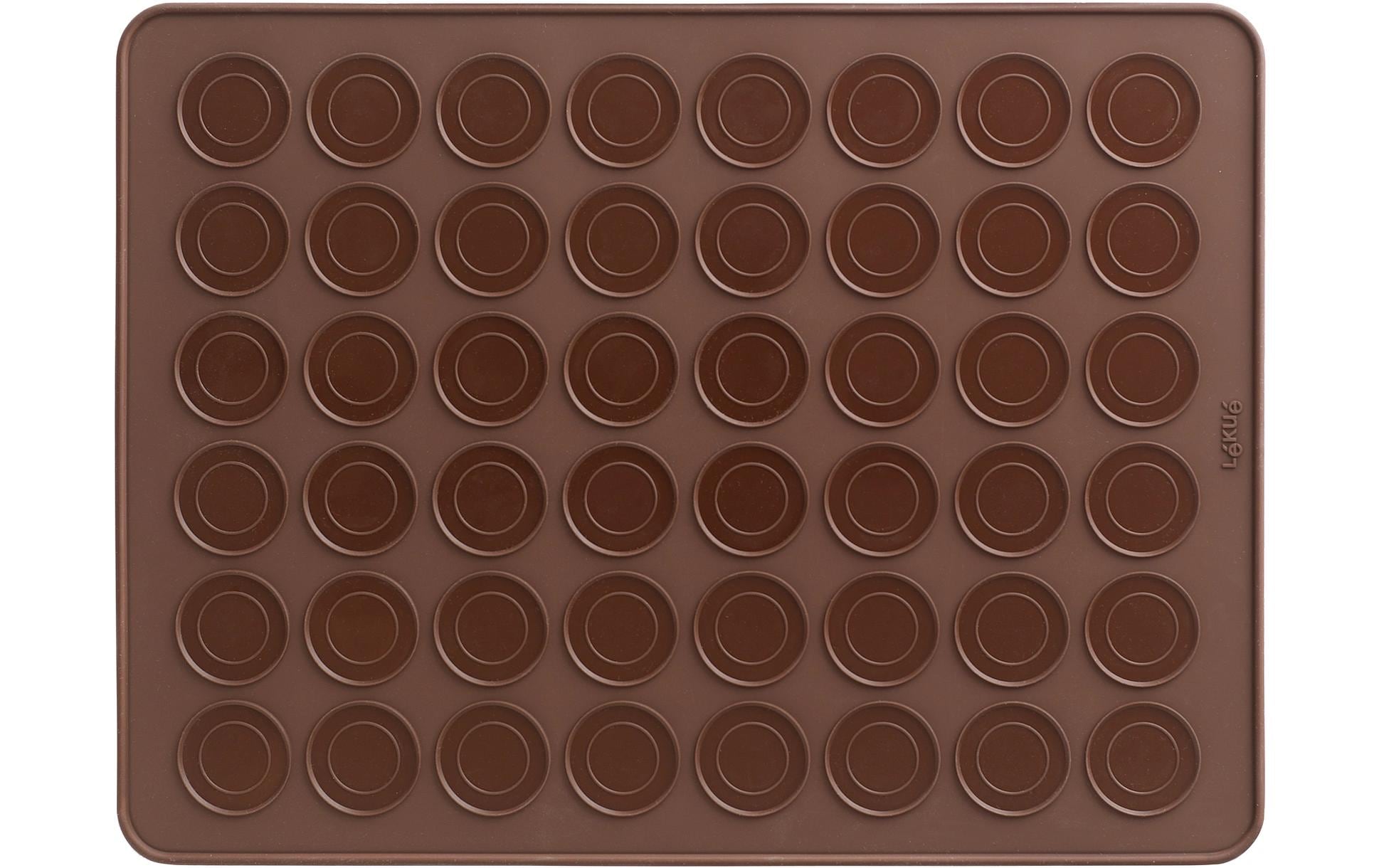 Lékué Macaron Backform 40cm Silikon, Braun