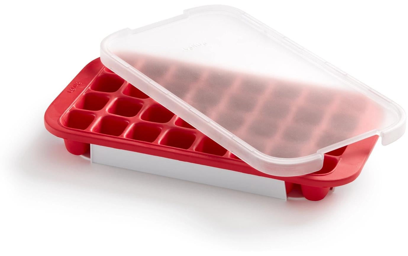 Lékué Eiswürfelform mit Deckel SBS, Rot