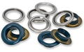 Prym Ösen mit Scheiben , marine-silber 14 mm, 15 Stk., 100% MS