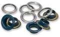 Prym Ösen mit Scheiben , marine-silber 11 mm, 20 Stk., 100% MS