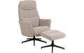 AC Design Sessel London Stahl/Textil, Beige