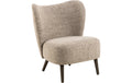 AC Design Sessel Elmont Stahl/Eiche, Beige