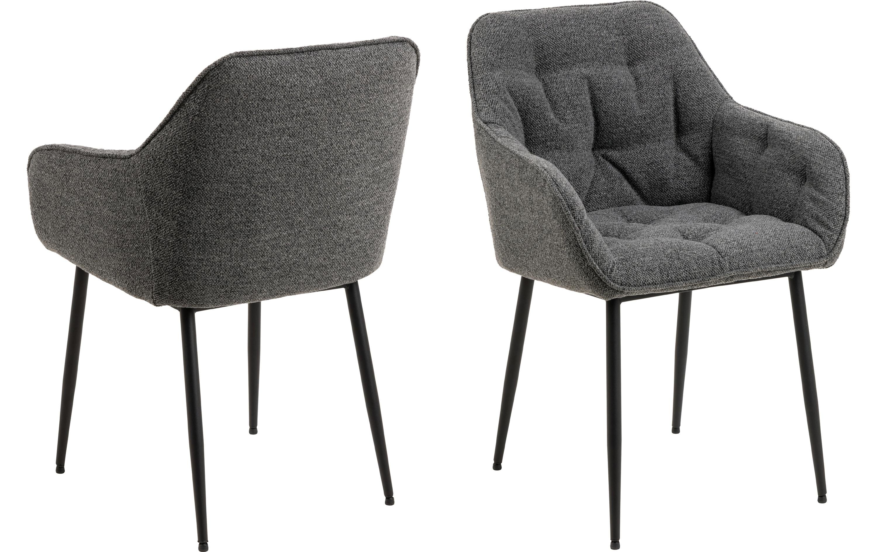 AC Design Esszimmerst. Brooke Monza1 2 Stk. Stahl/Textil, Anthrazit